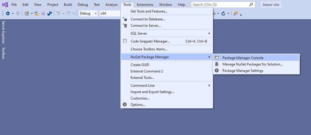 Visual Studio - Package Manager Console