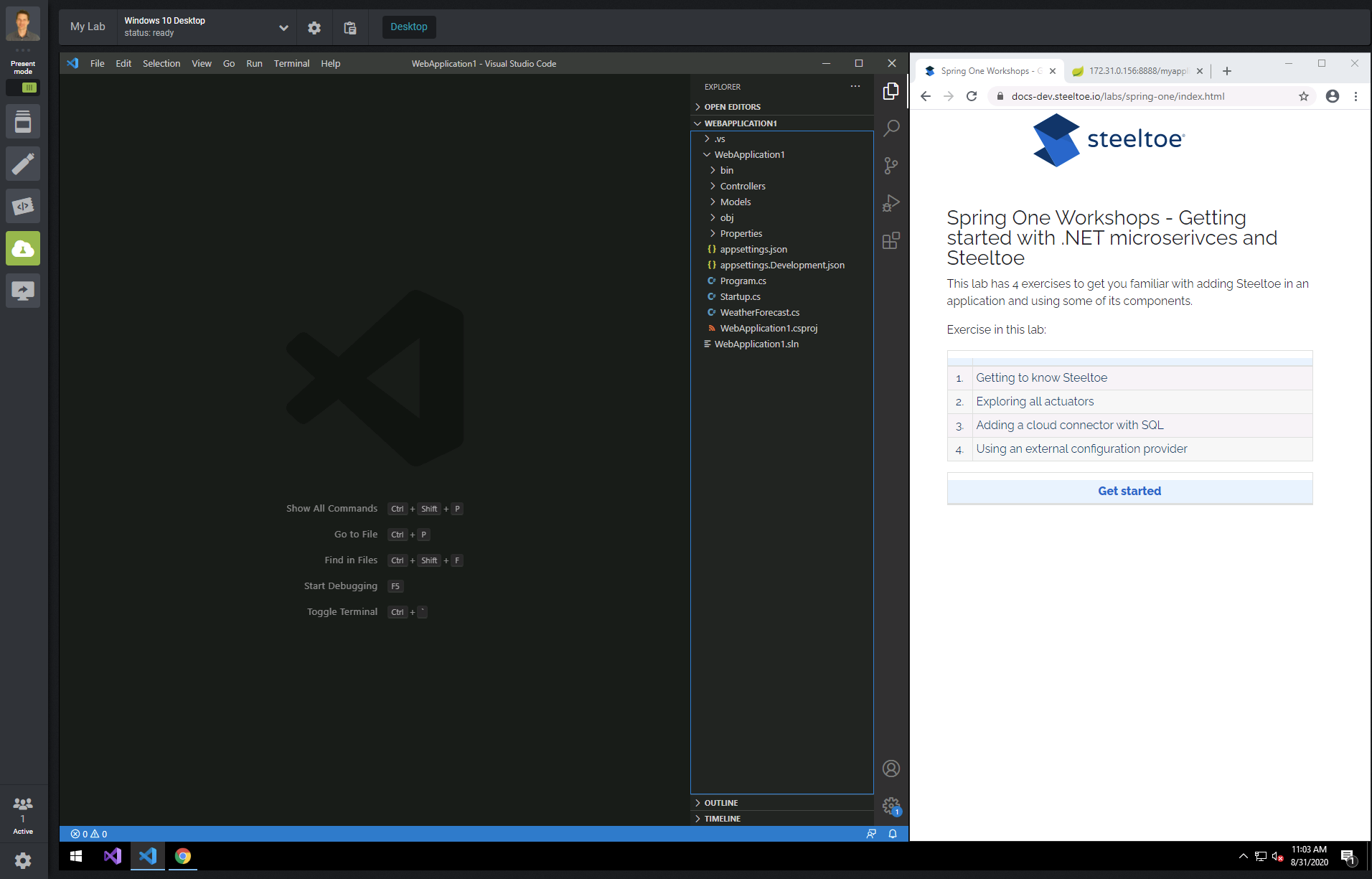 Windows placement with VS Code